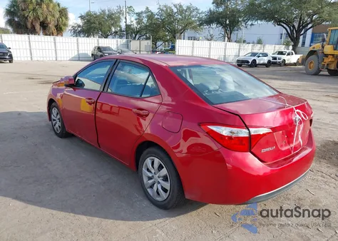 2016 Toyota Corolla Le z USA, uszkodzony, nr VIN 2T1BURHE3GC526396